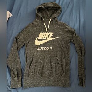 Nike gym vintage charcoal heather grey hoodie